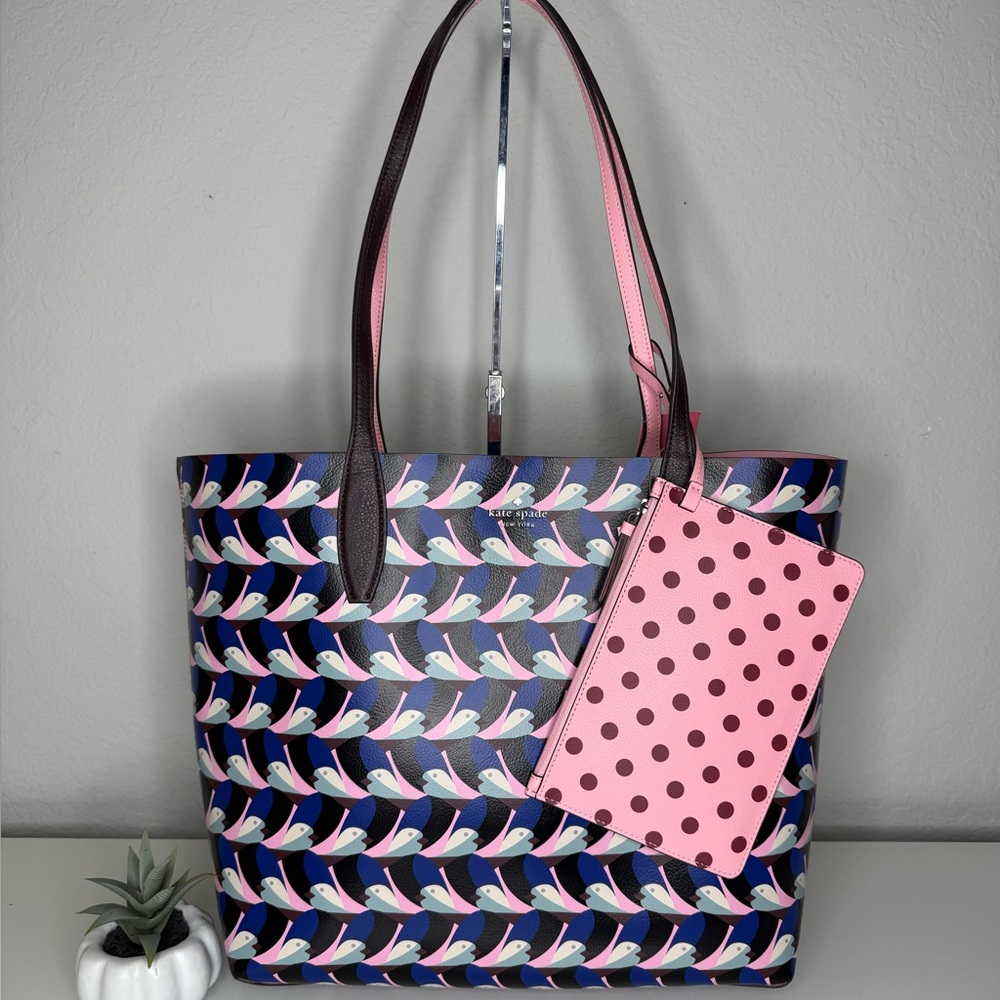 Kate Spade Arch Birds Loves Large Reversible Tote